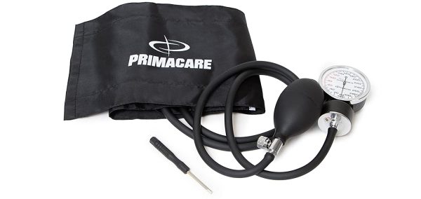 Primacare DS-9197-BK Professional Classic Series Manual Adult Size Blood Pressure Kit, Emergency Bp kit with Stethoscope and Portable Leatherette Case, Nylon Cuff, Black - Image 5