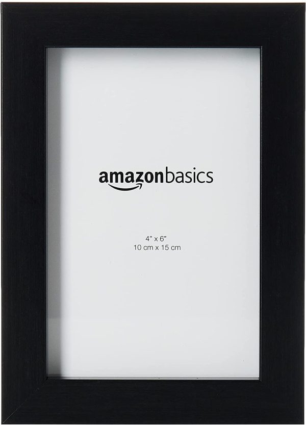 AmazonBasics Photo Picture Frame - 4" x 6", Black, 2-Pack - Image 3