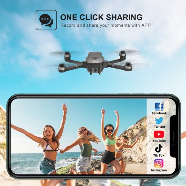 Holy Stone HS720 Foldable GPS Drone with 4K UHD Camera for Adults, Quadcopter with Brushless Motor, Auto Return Home, Follow Me, 26 Minutes Flight Time, Long Control Range, Includes Carrying Bag - Image 7