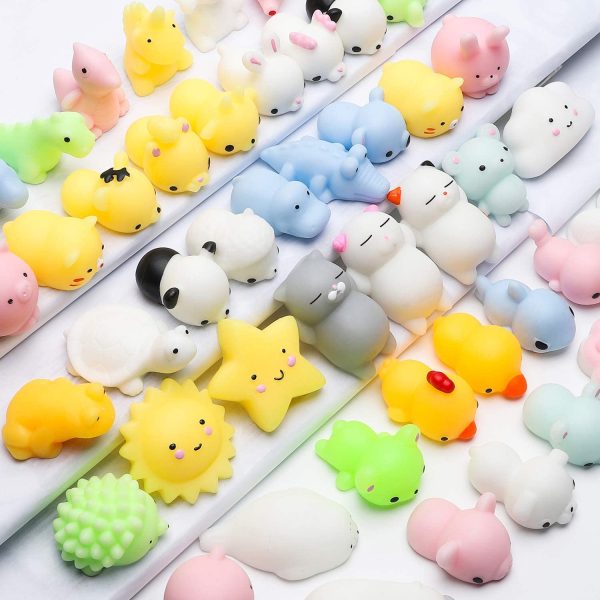 WATINC 30 Pcs Mochi Squeeze Toy, Squeeze Cat Toy for Mochi Party Favors, Birthday Gifts for Boys & Girls, Mini Cute Animal Squeeze Toys, Kawaii Stress Relief Toys, Goodie Bags Egg Fillers - Image 5