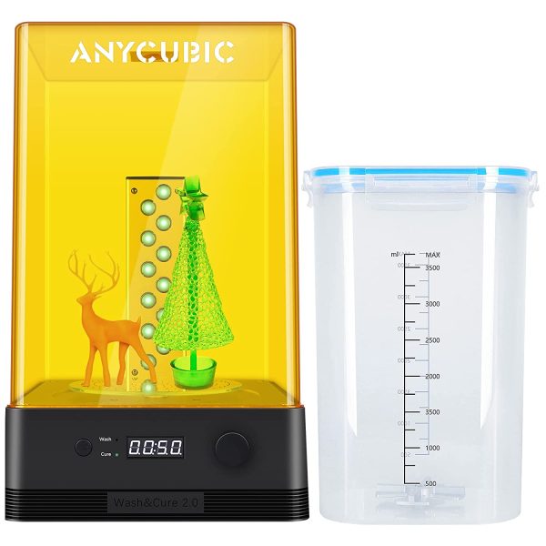 ANYCUBIC Wash and Cure 2.0 Box for Mars Anycubic Photon S Photon Mono LCD SLA DLP 3D Printer Models UV Rotary Curing Resin Box Cleaning Machine 2 in 1 - Image 5