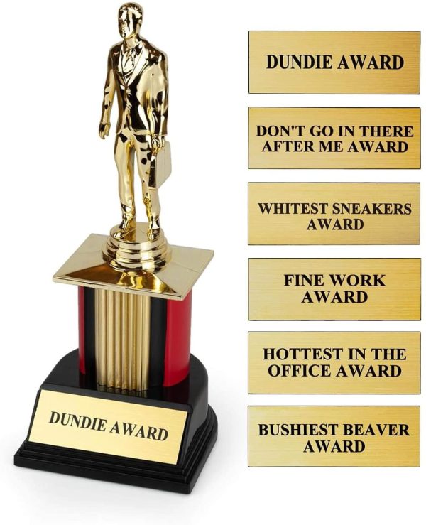 The Office Dundie Award Replica Trophy | Host Your Own The Office Dundies Awards Ceremony | Includes 6 Interchangeable Title Plates | Measures 8 Inches Tall - Image 7