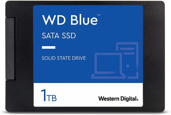 WD Blue 3D NAND 1TB Internal PC SSD - SATA III 6 Gb/s, 2.5"/7mm, Up to 560 MB/s - WDS100T2B0A