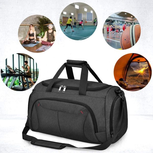 Gym Duffle Bag Waterproof Large Sports Bags Travel Duffel Bags with Shoes Compartment Weekender Overnight Bag Men Women 40L - Image 2