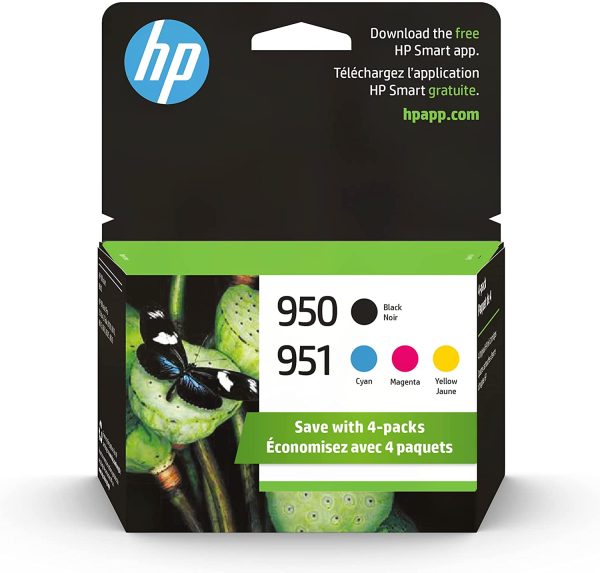 Original  950 Black/951 Cyan, Magenta, Yellow Ink Cartridges (4-pack) | Works with  OfficeJet 8600, OfficeJet Pro 251dw, 276dw, 8100, 8610, 8620, 8630 Series | Eligible for Instant Ink | X4E06AN - Image 7