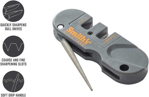 Smith's PP1 Pocket Pal Multifunction Sharpener, Grey