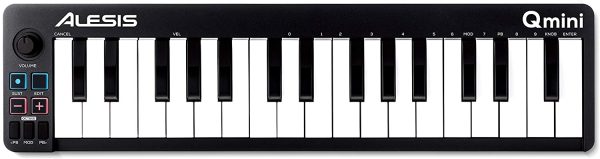 Alesis Qmini - Portable 32 Key USB MIDI Keyboard Controller with Velocity Sensitive Synth Action Keys and Music Production Software Included - Image 8