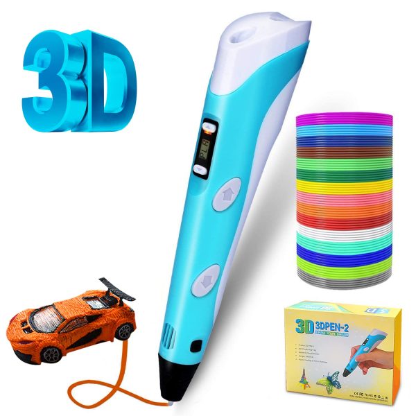 Roryimke 3D Pen for Kids 3D Printing Pen Upgrade 3D Doodler Pen 3D Printing Drawing Pen with LED Display 3D Writing Pen 3D Printer Gifts for Kids Adults Include 12 Colors PLA Filament Refills - Image 7