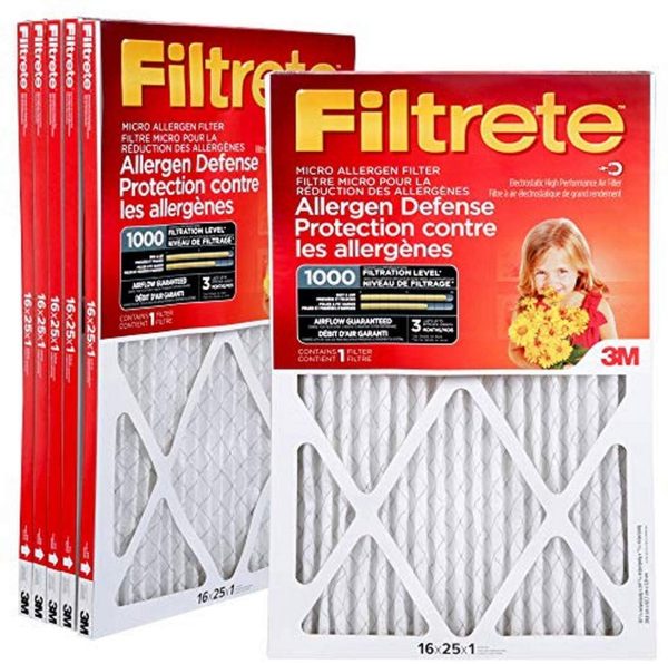 Filtrete 16x25x1 MPR 1000 Pleated AC Furnace Air Filter, Micro Allergen Defense, 6-Pack - Image 2