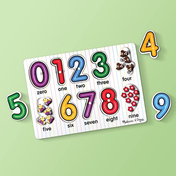 Melissa & Doug See-Inside Numbers Peg Puzzle (10 Pieces, Great Gift for Girls and Boys - Best for Babies and Toddlers, 12 Month Olds, 1 and 2 Year Olds) - Image 3