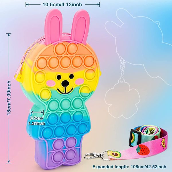 ProCover Pop Bag It Fidget Toys for Girls, Push Bubble Pops Shoulder Bag Purse Fidget School Supplies, Popping Popper Sensory Figetsss Toys for Woman, Figit Puppets Game for Autism to Relieve Stress - Image 8