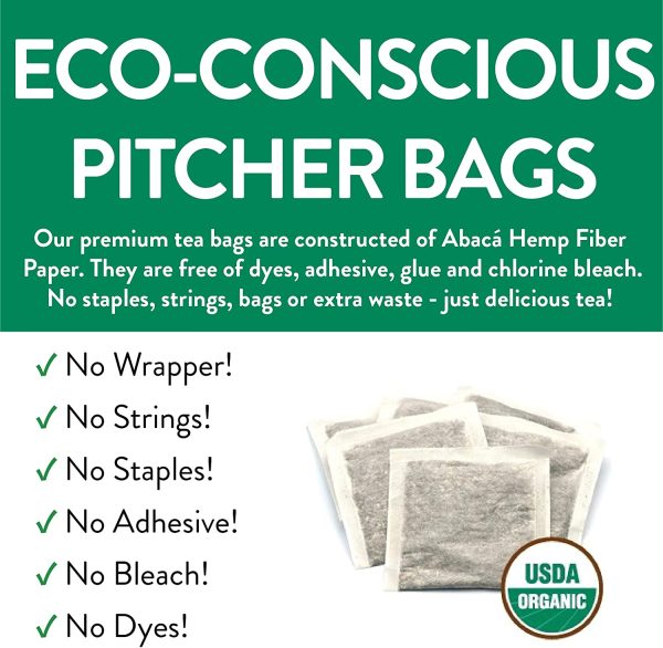 Black Iced Tea Bags | 6 Pitcher Bags | Eco-Conscious Tea Bags in Kraft Bag | by FGO - Image 4