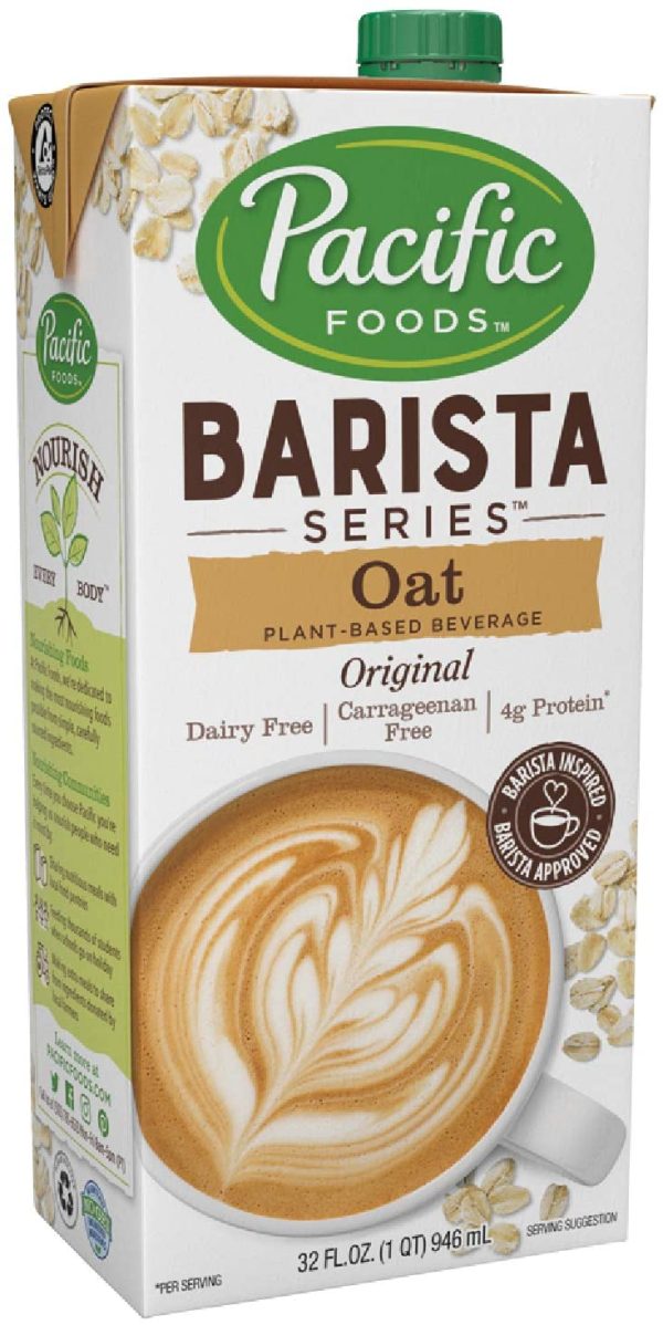 Pacific Foods Barista Series Oat Milk, 32 ounce, Pack of 8