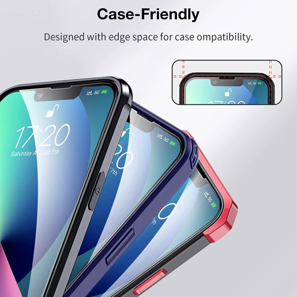 [3 Pack] EGV 3 Pack Screen Protector for iPhone 13 / iPhone 13 Pro 6.1 inch, Tempered Glass, HD Screen, Bubble Free, Anti-Scratch, Case Friendly, Film Easy Installation Tray, Sensitive Touch, Ultra-Thin - Image 7