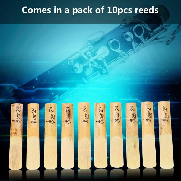 Clarinet Reeds, 10Pcs Plastic B-Flat Strength 2.5 Clarinet Reeds with Plastic Case - Image 5