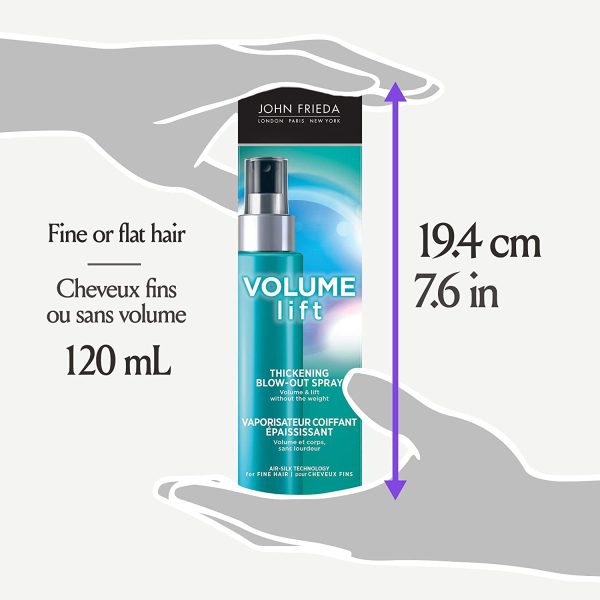 John Frieda Volume Lift Fine To Full Blow Out Spray for Fuller Styled Hair, 120 ml (Pack of 1) - Image 5