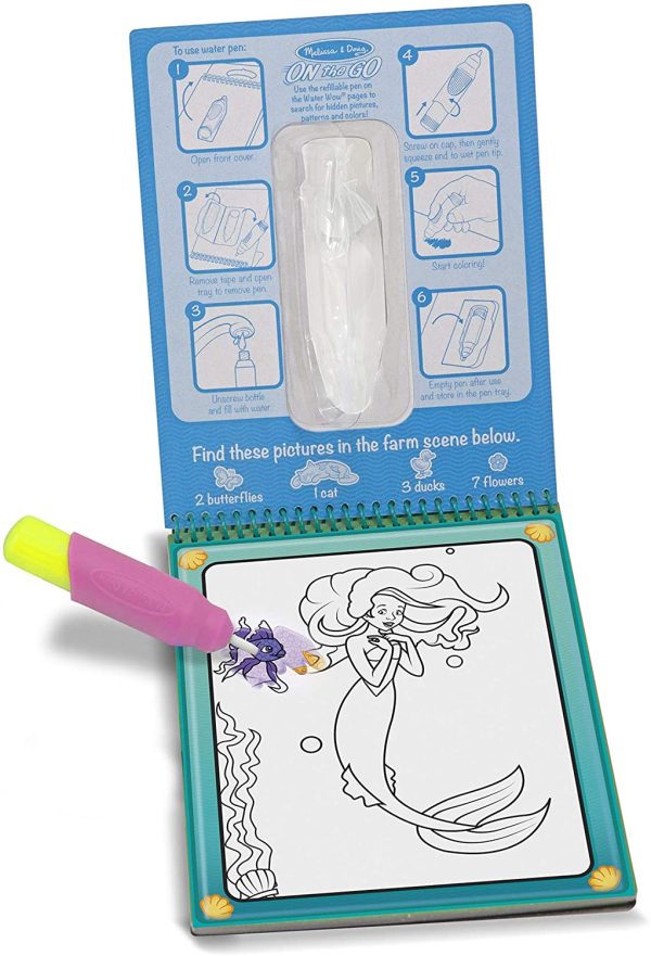 Melissa & Doug On The Go Water Wow! Fairy Tale (The Original Reusable Water-Reveal Activity Pad, Chunky Water Pen, Great Gift for Girls and Boys - Best for 3, 4, 5, 6 Year Olds) - Image 3