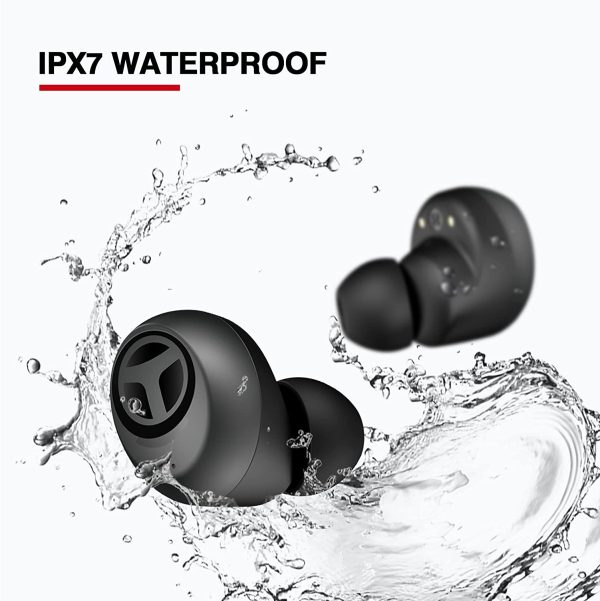 Upgraded  T10 Wireless Earbuds, 12mm Driver with Premium Deep Bass, Low Latency Game Mode, IPX7 Waterproof, Bluetooth 5.1 in Ear Headphones and Fast Charging, Black - Image 3