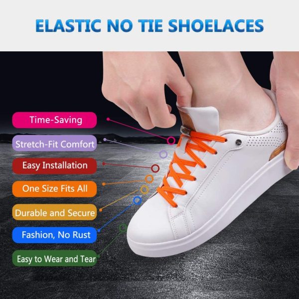 Neo-wows Upgraded Version No Tie Elastic Shoelaces, With Magnetic Shoe Laces Lock - One Size Fits All Adult & Kids - Image 3