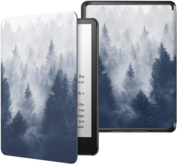 Case for 6.8" Kindle Paperwhite (11th Generation-2021) and Kindle Paperwhite Signature Edition, Light Shell Cover with Auto Wake/Sleep for Kindle Paperwhite 2021 E-Reader, Gray Forest - Image 7