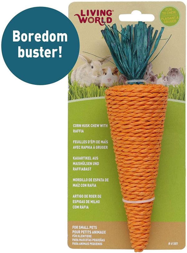 Living World Nibblers Corn Husk Pet Chew, Carrot - Image 5