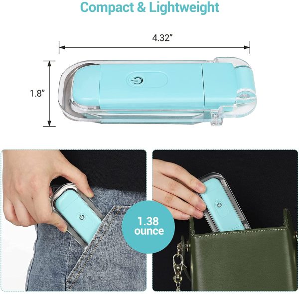 Amber Book Light, USB rechargeble Book Light for Reading in Bed, Clip on Book Light, Brightness Adjustable, Sleep Aid Light, Portable Bookmark Light, Warm White, Blue