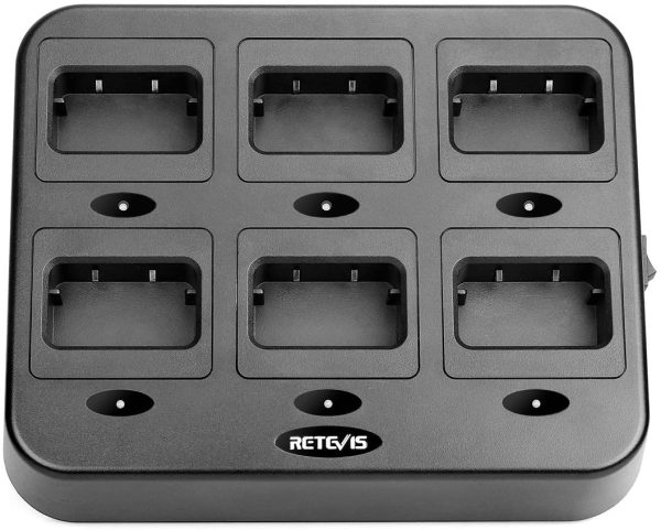 RT27 Walkie Talkies 6-unit Multi-charger Rapid Six-Way Charger Station for  RT27 RT27V Two Way Radio or Batteries(1 Pack) - Image 8