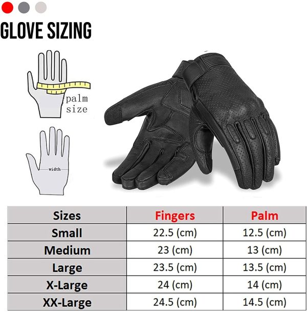 Motorcycle Gloves Men ?C 100% Cowhide Leather Breathable Touch Screen Hard | CE Approved Knuckle Protection Bike Gloves - Image 5