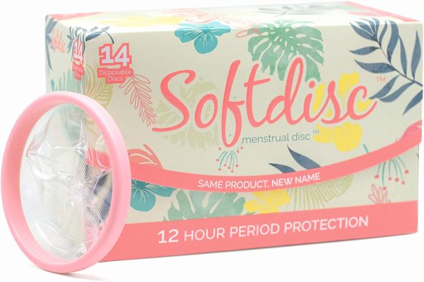 SOFTDISC - Menstrual Discs - Non-Reusable, Disposable Softcups - Enjoy up to 12 Hours of Protection - Fewer Period Cramps, Tampon and Menstrual Cup Alternative for Active Women 14 Disc Per Box - Image 4