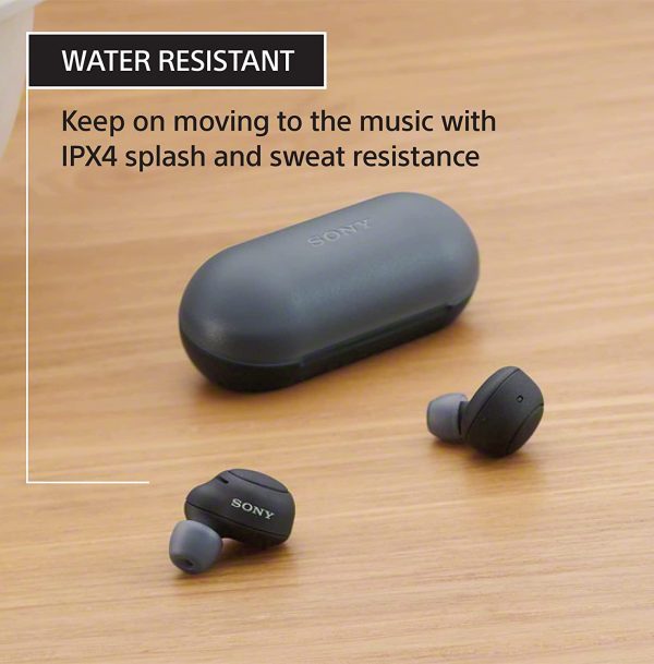 WF-C500 Truly Wireless in-Ear Bluetooth Earbud Headphones with Mic and IPX4 Water Resistance, Black - Image 8