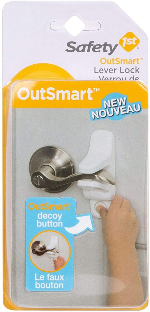 Safety 1st HS2890300 Outsmart Lever Handle Lock, White, 1 Pack