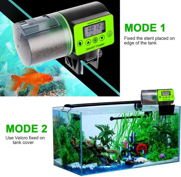 BlueFire Automatic Fish Feeder Timer Feeder for Fish Moisture-Proof Fish Food Dispenser Auto Fish Feeder Turtle Feeder with LCD Display for Aquarium or Fish Tank - Image 4