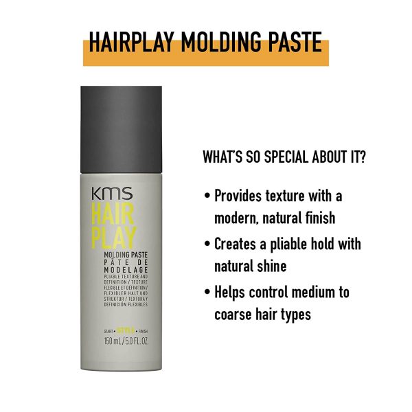 KMS HAIRPLAY Molding Paste, 5 Fl Oz - Image 5