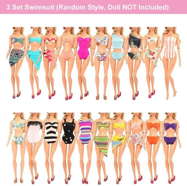 Barwa  PCS Doll Clothes 3 PCS Wedding Grown Dresses 5 PCS Fashion Outfits 5 Sets Mini Dresses 3 Sets Bikini Swimsuits for 11.5 Inch Girl Doll - Image 3