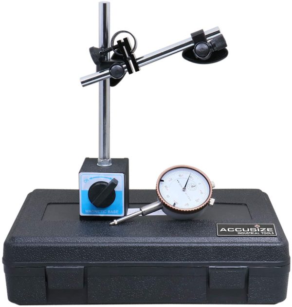 Accusize Industrial Tools 0-1 inch x 0.001 inch Dial Indicator with Magnetic Base Set, 60 Kg Capacity, Eg00-1038 - Image 8