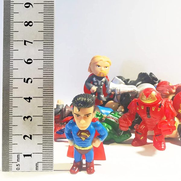 Superhero Mini Action Figures Sets for Kids, Cupcake Figurines for Birthday Party, Party Favors Set, Super Hero Theme Party Supplies () - Image 6