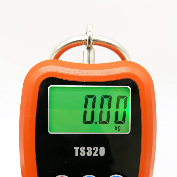 Outmate Digital Crane Scale 300kg/660lbs 200kg/440lbs with LED Handheld Mini Hanging Scale for Garage Farm Hunting Fishing Etc(200kg/Plastic Shell/Orange) - Image 2