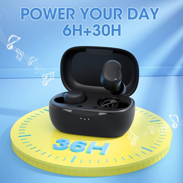 Wireless Earbuds, Bluetooth Earbuds in-Ear with Stereo Sound, Bluetooth Earphones w/IPX8 Waterproof/3 Modes/Type C & Wireless Charging, 36 Hrs Playtime Bluetooth Headphones for Work/Phone Calls - Image 6