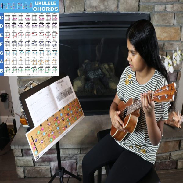 Ukulele Chords Poster, An Educational Reference guide for Ukulele Players and Teachers, Printed on Waterproof, Non-Tearing, Polypropylene Paper, Size: 24??x 30?? - Image 3