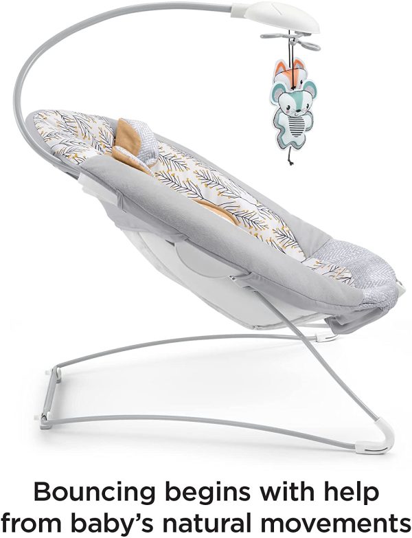 Fisher-Price Fawn Meadows Deluxe Bouncer, portable infant seat with music and soothing vibrations - Image 6