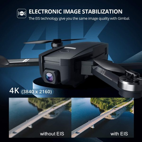 Holy Stone HS720E GPS Drone with 4K EIS UHD 130??FOV Camera for Adults Beginner, FPV Quadcopter with Brushless Motor, 2 Batteries 46 Min Flight Time, 5GHz Transmission, Smart Return Home, Follow Me - Image 8