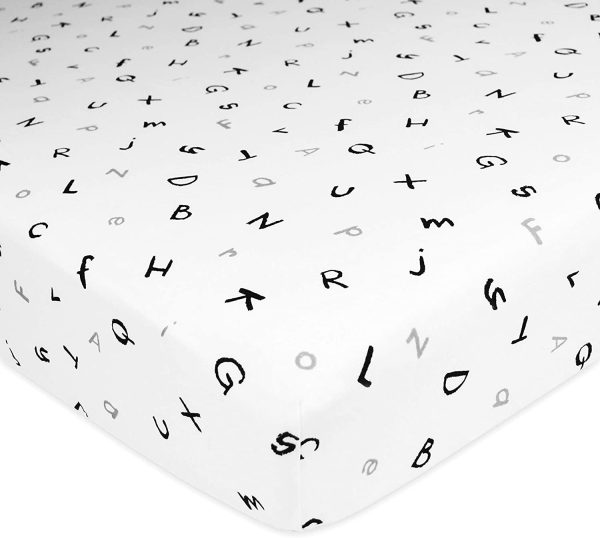 American Baby Printed 100% Cotton Jersey Knit Fitted Crib Sheet for  Crib and Toddler Mattresses for Boys and Girls, Alphabet - Image 8