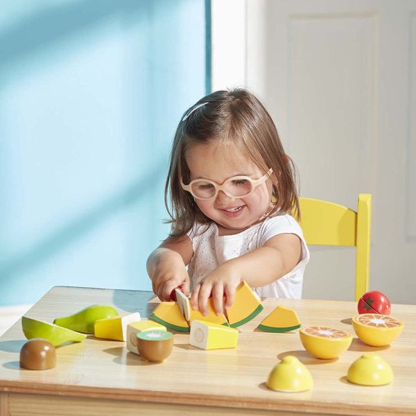 Melissa & Doug Cutting Fruit Set - Wooden Play Food Kitchen Accessory