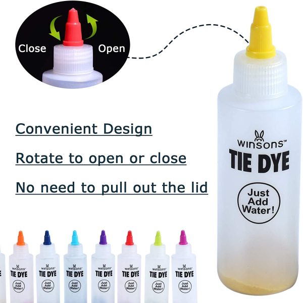 WINSONS Tie Dye Kit, 20 Colours n Toxic Permanent Fabric Dye Art Set for Kids Women for Homemade Party Creative Group Activities DIY Gift - Image 6