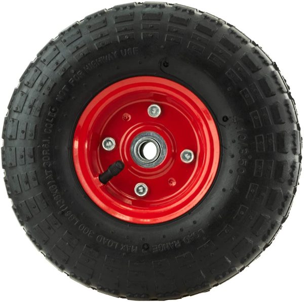 PEAKTOW PTW0001 New 10??4.10/3.50-4??All Purpose Utility Pneumatic Air Tire on Wheel for Dolly Hand Truck Cart ??2PK - Image 3