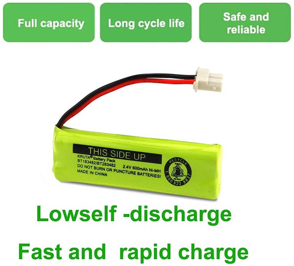 BT183482 BT283482 600mAh Battery Rechargeable for Vtech Cordless Phones DS6401 DS6421 DS6422 DS6472 LS6405 LS6425 LS6425-3 LS6426 LS6475 LS6475-3 LS6476 89-1348-01 Handsets (Pack 2) - Image 7