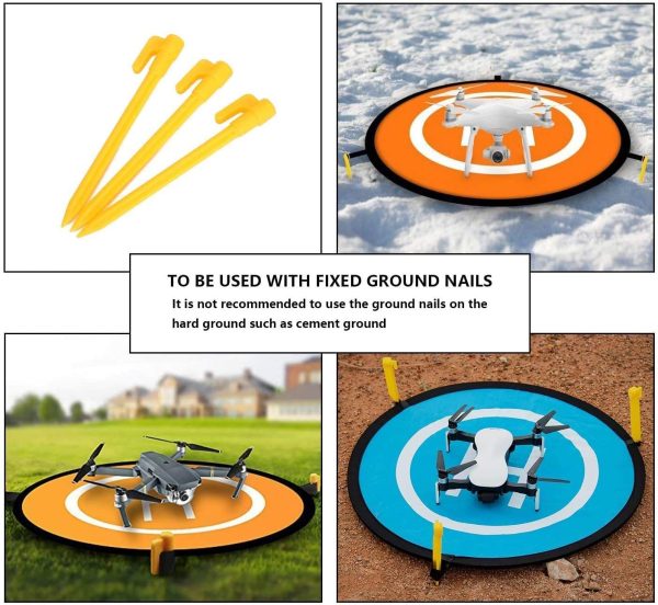 Nylon Drones Parking Landing Pad Foldable Aircraft Launch Pad Waterproof Portable Helipad for RC Drones Helicopter, PVB Drones, DJI Mavic Pro Phantom Pro - Image 4