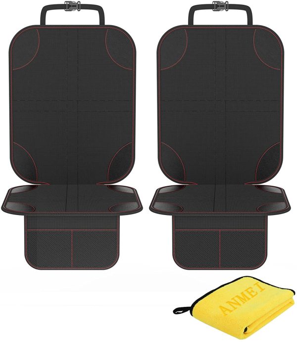 Car Seat Protector,Baby Kids Protection Cushion,Car Seat Protector Under Car Seat, Thickest Non-Slip Car Seat Protector for Baby/Child Car Seat, for Baby and Pet Car Seat Protection Cushion (2-Pack) - Image 3