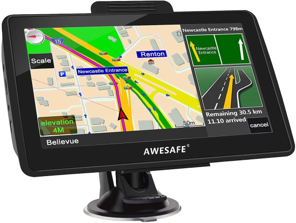 AWESAFE GPS Navigation for Car 7 inches Touch Screen Car GPS Navigation System North America Lifetime Map Updates - Image 4