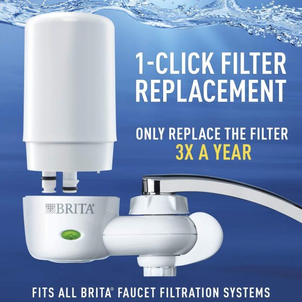 Brita On Tap Faucet Water Filter System Replacement Filters, White, 1 Count - Image 2